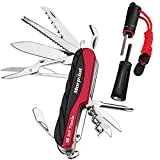 Schweizer Taschenmesser, Morpilot Multifunktionswerkzeug, 15 Funktionen, Klinge, Dosenöffner,...