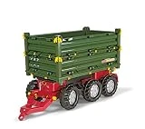 Rolly Toys rollyMulti Trailer für Trettraktoren (für Kinder von 3 - 10 Jahre, Dreiseitenkipper,...