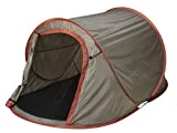 Wurfzelt für 2 Personen in braun - 220x120cm - Pop Up Festival Zelt - Strand Muschel Trekking...