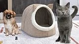 hausleben Filz Kleintier-Nest für Hunde und Katzen beige | Katzenhöhle aus Filz, Katzenbett,...