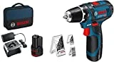 Bosch Professional 12V System Akkuschrauber GSR 12V-15 (inkl. 2x2,0 Akku + Ladegerät,...
