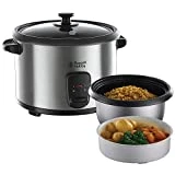 Russell Hobbs Reiskocher [1,8l] inkl. Dampfgarer -Einsatz (Warmhaltefunktion, antihaftbeschichteter...