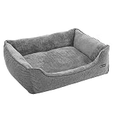 FEANDREA Hundebett, Hundekissen, Hundekorb, Bezug abnehmbar und waschbar, für mittelgroße Hunde,...