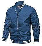 TACVASEN College Jacke Herren Bomberjacke Sommer Übergangsjacke Leichte Fliegerjacke Taktische...