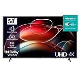 Hisense 58E6KT 146cm (58 Zoll) Fernseher, 4K UHD, Smart TV, HDR, Dolby Vision, Triple Tuner DVB-C/S/...