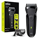 Braun Series 3 Rasierer Herren, 3-in-1-Elektrorasierer, Barttrimmer mit 5 Kammaufsätzen,...
