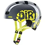 Uvex Kinder Fahrradhelm Kid 3,Grau (Dirtbike Gray-Lime),55-58 cm