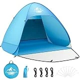 Strandmuschel, Pop Up Zelt Instant 2-3 Personen Strandzelt Automatisches Strand Campingzelt UV50+...