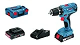 Bosch Professional 18V System Akku-Bohrschrauber GSR 18V-21 (inkl. 2x2.0 Ah Akku + Ladegerät GAL...