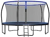 SONGMICS Trampolin Ø 305 cm, Gartentrampolin für Kinder mit Sicherheitsnetz, 180 cm hohe Gebogene...