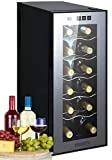 Weinkühlschrank 33 Liter 12 Flasche Weinkühler Weinklimakühlschrank Mini Kühlschrank Minibar mit...