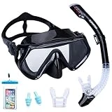 Supertrip Premium Schnorchelset erwachsene_Taucherbrille mit Schnorchel Tauchset gehärtete...