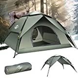 Camping Zelt Automatisches Sofortzelt 2-3 Personen Pop Up Zelt, Doppelschicht Wasserdicht &...