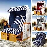 BRAST Strandkorb Nordsee XXL für 2 Personen 120cm breit mehrere Designs incl. wetterfeste...