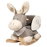 Nattou 211505 Schaukeltier Baby ab 1 Jahr mit Gurt, Unisex Plüsh Schaukelpferd für Jungen und...