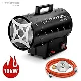 TROTEC 1420000010 Gasheizgebläse TGH 10 E Gas Heizgerät inkl. Verbindungschlauch und Druckminderer...