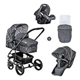 Hauck Kombi Kinderwagen Pacific 4 Shop N Drive / inkl. Babywanne umbaubar zu Sportsitz / inkl....