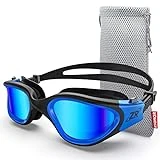ZIONOR Polarisiert Schwimmbrille für Herren und Damen [UPGRADE], G1 mit Spiegel/Rauch Linse...