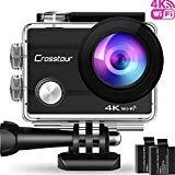 Action Kamera 4K CROSSTOUR Unterwasserkamera Wi-Fi Sports Cam Ultra Full HD 2' LCD 170°Ultra...