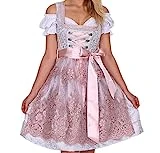 Lifos 0220 Dirndl Germandress 3Tlg. Oktoberfest Gr.34 bis 52 !ORIGINAL (Grau, 36)
