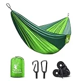 Fieleer Ultraleicht Outdoor Hängematte aus Fallschirmseide | mit Extra Starken Gurten & Karabinern...