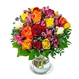 Blumenstrauß Farbtraum, Bunter Blumenstrauß, Rosen, Inkalilien und Statice,...