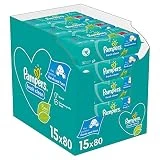 Pampers Fresh Clean Baby Feuchttücher, 1200 Tücher (15 x 80) Mit Frischem Duft, Dermatologisch...