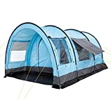 CampFeuer Zelt Relax4 für 4 Personen | Hellblau/Grau | Variables Tunnelzelt mit großem Vorraum,...