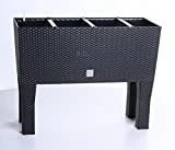 Blumentopf Blumenkasten mit Füßen Blumenkübel Rattan Bewässerung 4 Farben 2 Größen (600...