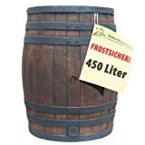 REGENTONNE EICHENFASS SET 450 Liter, das REGENFASS mit fühlbarer Holzstruktur, in sehr schönem...