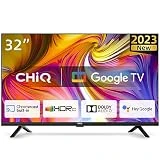 CHIQ TV L32H7G,32 Zoll Fernseher, Smart TV,Google TV, Google Assistent,HDR,Google Play, Chromecast...