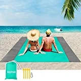 ISOPHO Picknickdecke 243 x 274 cm Stranddecke Wasserdicht, Strandmatte 4 Befestigung Ecken...