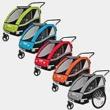 Tiggo VS 2 in 1 Kinderanhänger Fahrradanhänger Anhänger mit Buggy Set Jogger 50202-01 rot