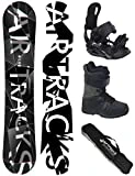 AIRTRACKS Snowboard Komplett Set / REFRACTIONS GAME WIDE + Snowboardbindung Savage + Snowboardboots...