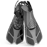 Lealinga Schnorchelflossen, Flossen Verstellbar Erwachsene Reisegröße Schwimmflossen Unisex...