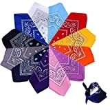 12 Stück Bandana Halstuch Bindetuch Haar Schal Ansatz Handgelenk Verpackungs Band Kopf Bindung,...