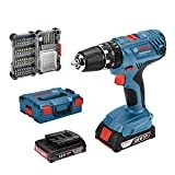 Bosch Professional 18V System Akku Schlagbohrschrauber GSB 18V-21 (inkl. 2x2,0 Ah Akku, 40tlg....