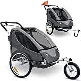KESSER® Cruiser Kinderanhänger Fahrradanhänger 360° Drehbar mit Federung 2in1 Joggerfunktion...