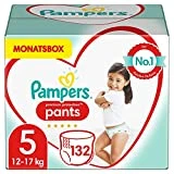 Pampers Baby Windeln Pants Größe 5 (12-17kg) Premium Protection, 132 Höschenwindeln, MONATSBOX,...