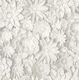 Fine Décor 3D Floral Weiß, Einheitsgröße