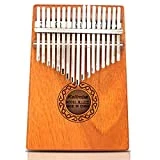 GUNAI 17 Schlüssel Kalimba Daumenklavier, Mahagoni Marimba Instrument mit Tuninghammer und 7...