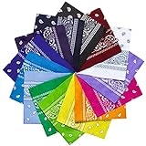 YHmall Unisex Bandana Kopftuch,14 PCS Halstuch für Damen Herren, klassisch seidentuch 100%...