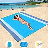 HUSTUNG Stranddecke Picknickdecke 300 x 270 cm Strandmatte Sandfrei Wasserdicht Picknickdecke...