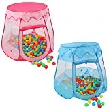 KIDUKU Kinderspielzelt + 100 Bälle + Tasche Spielhaus Bällebad Schloss für drinnen und draußen...