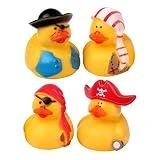 Schramm 12er Pack Gummiente Pirat 5,5cm Quietscheente Badeente Piraten Ente Bade Quietsche