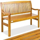 KESSER® Gartenbank Holz Holzbank wetterfest | Für 2 bis 3 Personen | Parkbank Massivholz |...