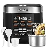 COSORI Reiskocher, Multikocher mit 17 Programme, Rice Cooker 1,8 L, Fuzzy-Logik, Dampfgarer mit...