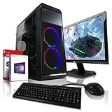 AMD Ryzen3 4x3.4GHz Full-HD Silent Gaming Komplett PC-Paket mit 24 TFT - Monitor/Tastatur Maus |...