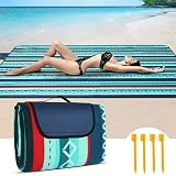 Picknickdecke wasserdichte Picknickdecken, 200 x 200 cm, Campingmatte Outdoor-Picknickmatte, große...
