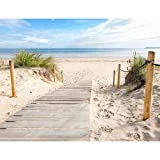 Fototapete Strand und Meer 352 x 250 cm Vlies Tapeten Wandtapete XXL Moderne Wanddeko Wohnzimmer...